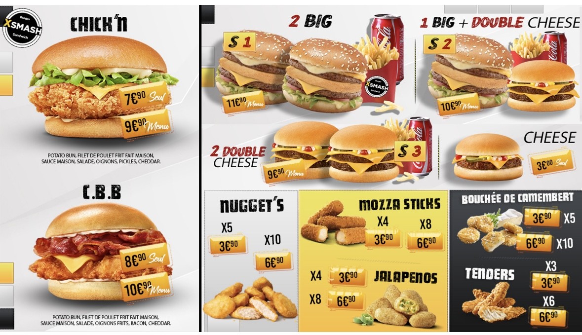 Xsmash menu 2