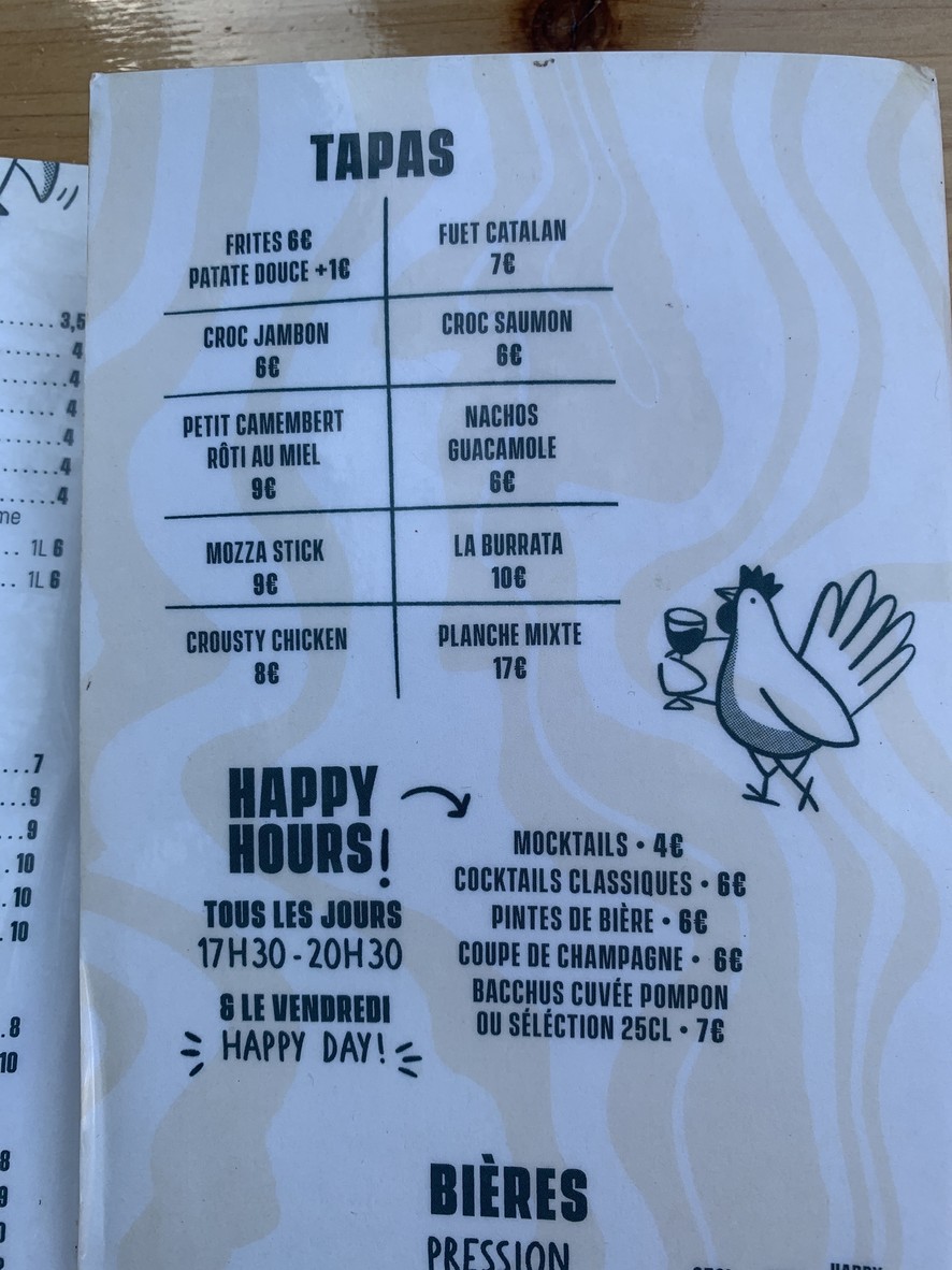 Pompon - Restaurant Suresnes menu 3