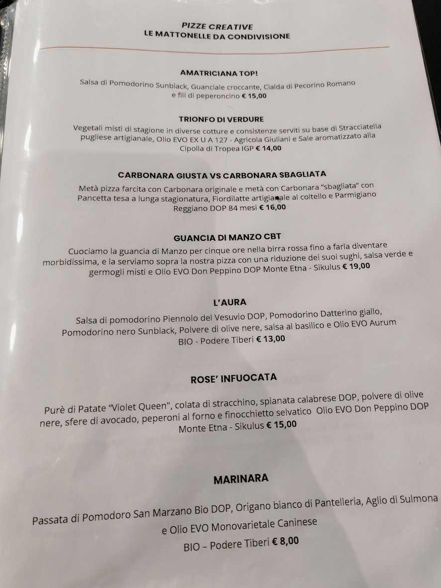 MIA - Pizzeria Creativa menu 3