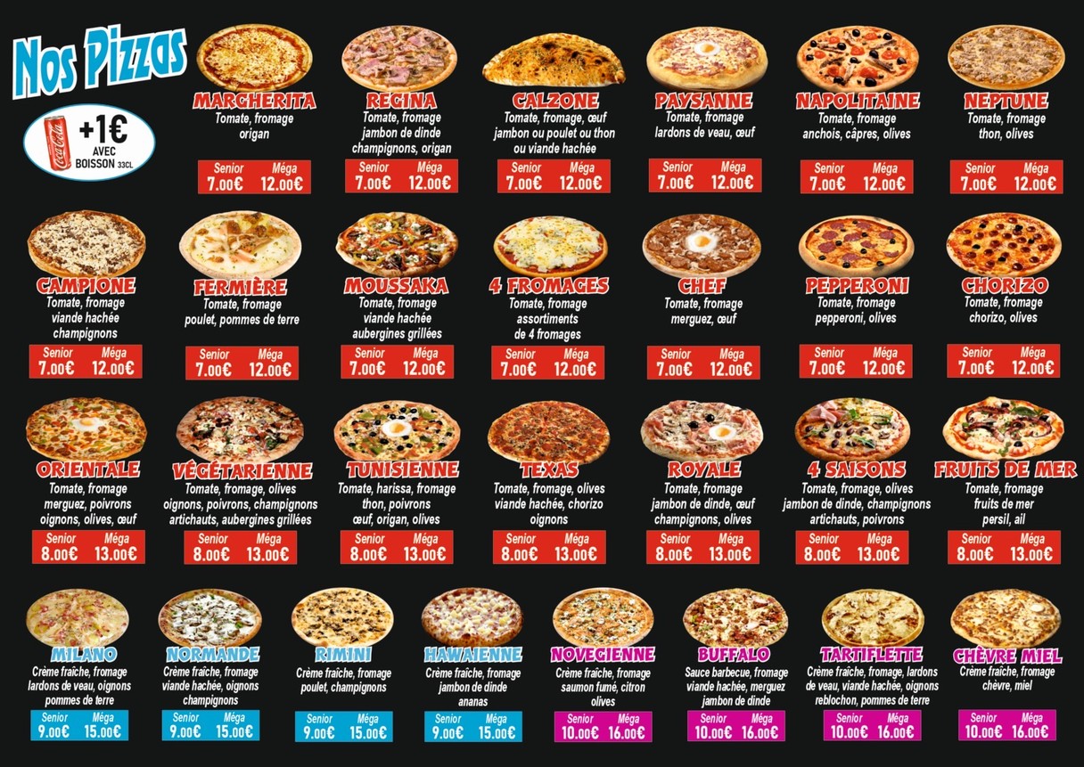 L'Amiral menu 3