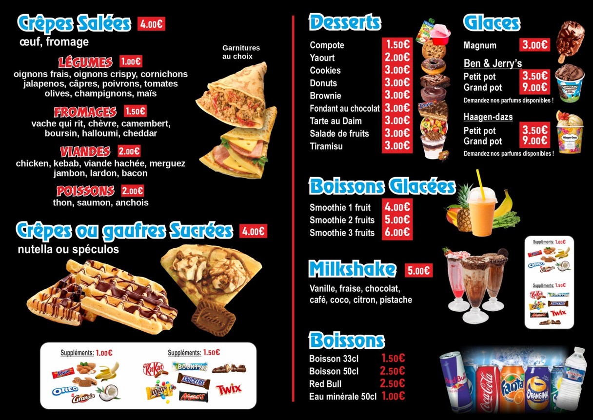 L'Amiral menu 4