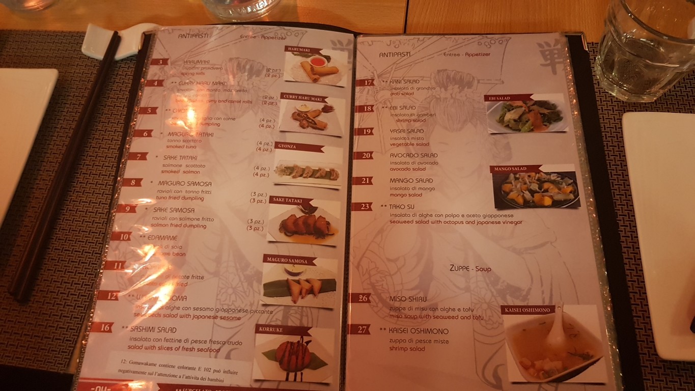 Genkai 2 Roma menu 2