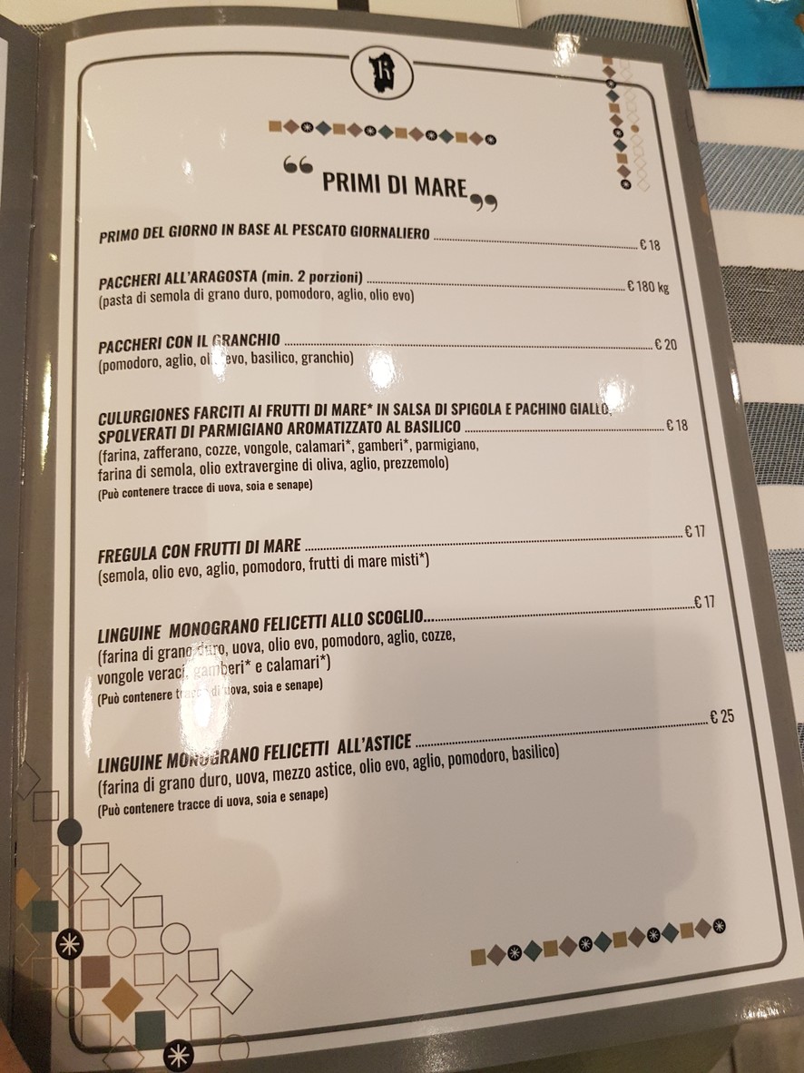 Ristorante Karalis menu 3