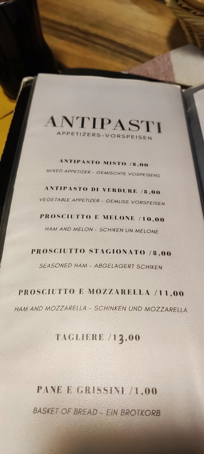 Hostaria Da Bruno menu 1