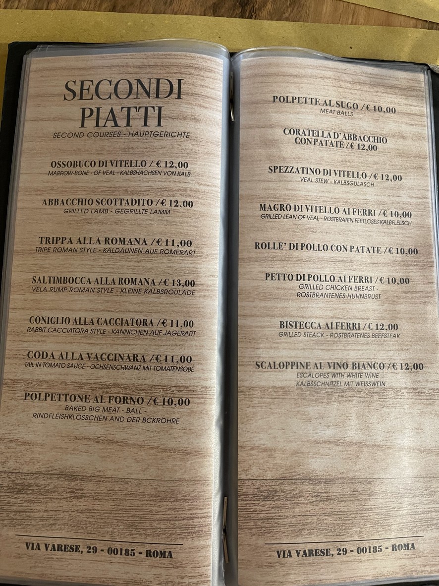 Hostaria Da Bruno menu 4