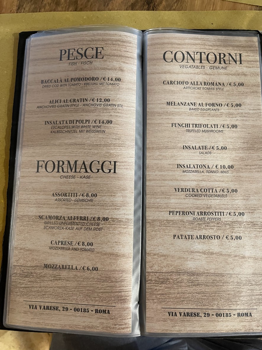 Hostaria Da Bruno menu 5