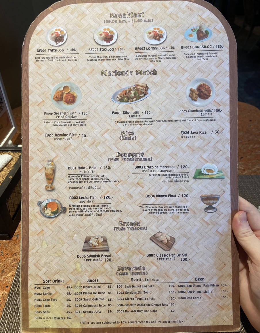Lola's Kitchen Bangkok menu 2