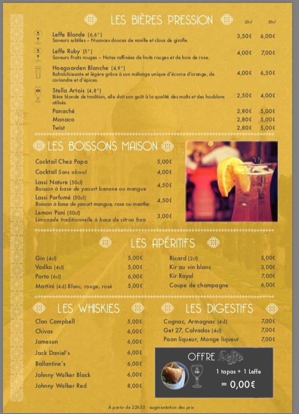 Chez Papa Indien menu 6