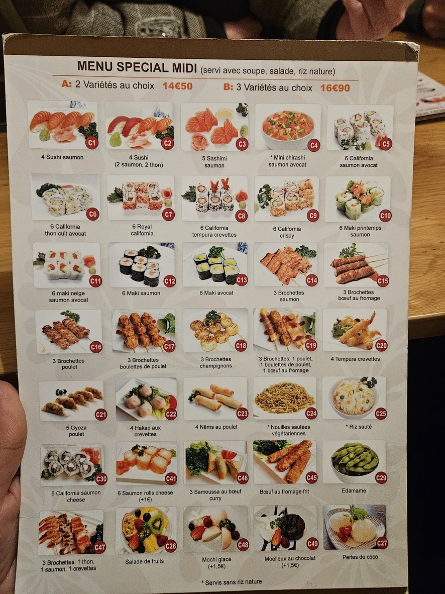 Hoki Sushi menu 2