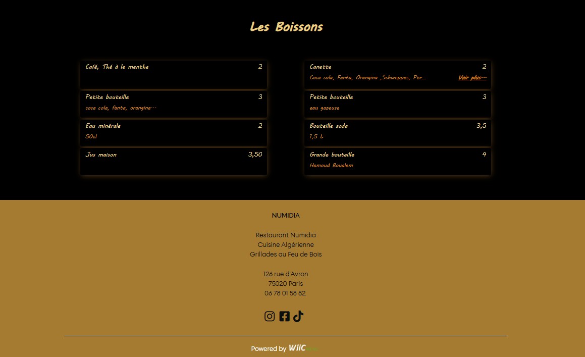 Restaurant Numidia menu 7