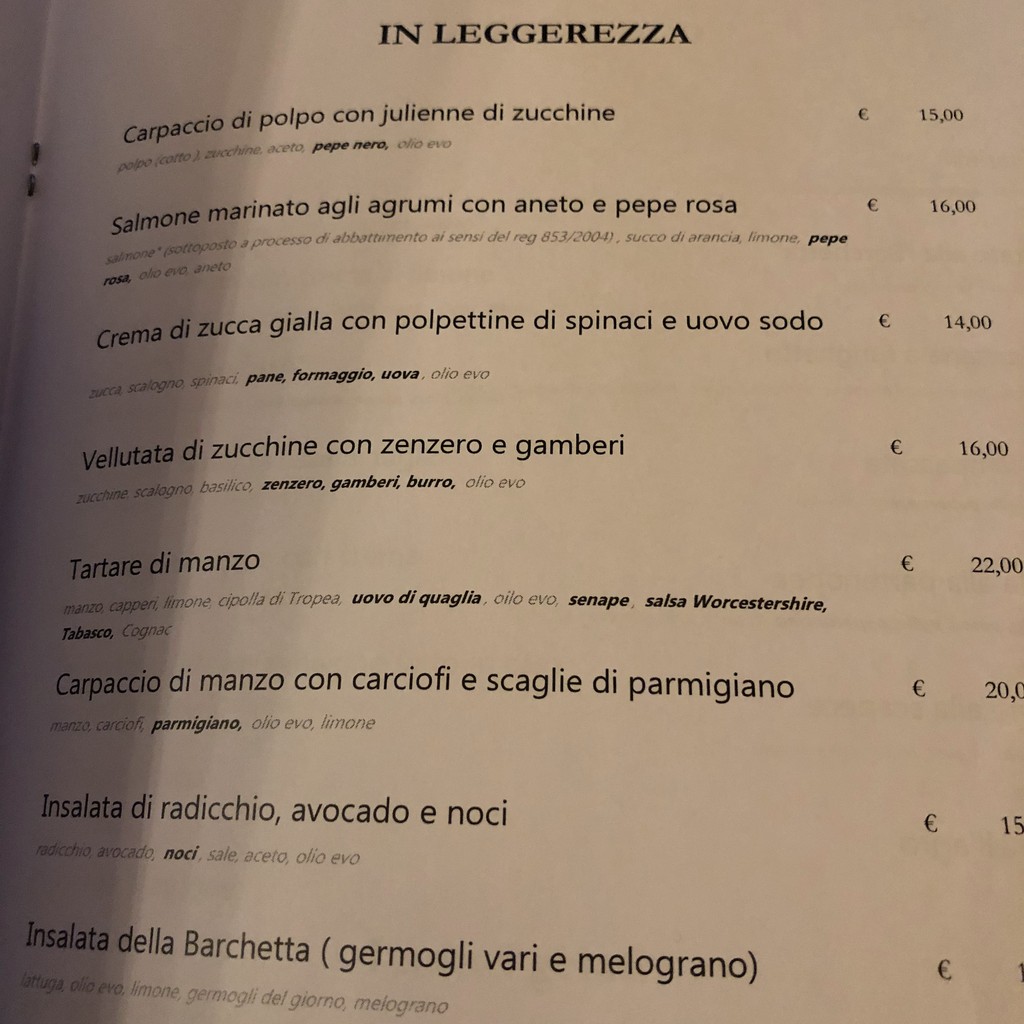 Trattoria della Barchetta dal 1924 menu 2