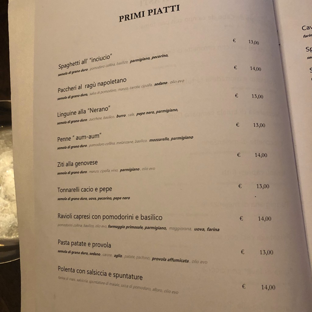 Trattoria della Barchetta dal 1924 menu 3