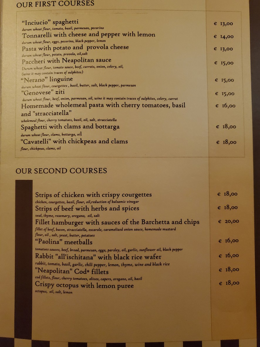 Trattoria della Barchetta dal 1924 menu 4