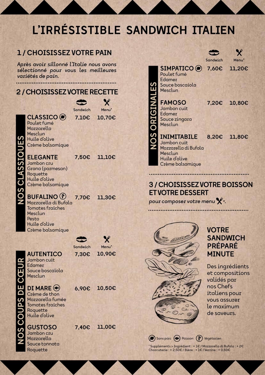 Lunicco menu 1