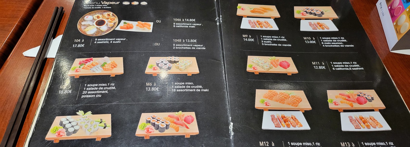 Sushi Fuji - Issy-les-Moulineaux menu 2