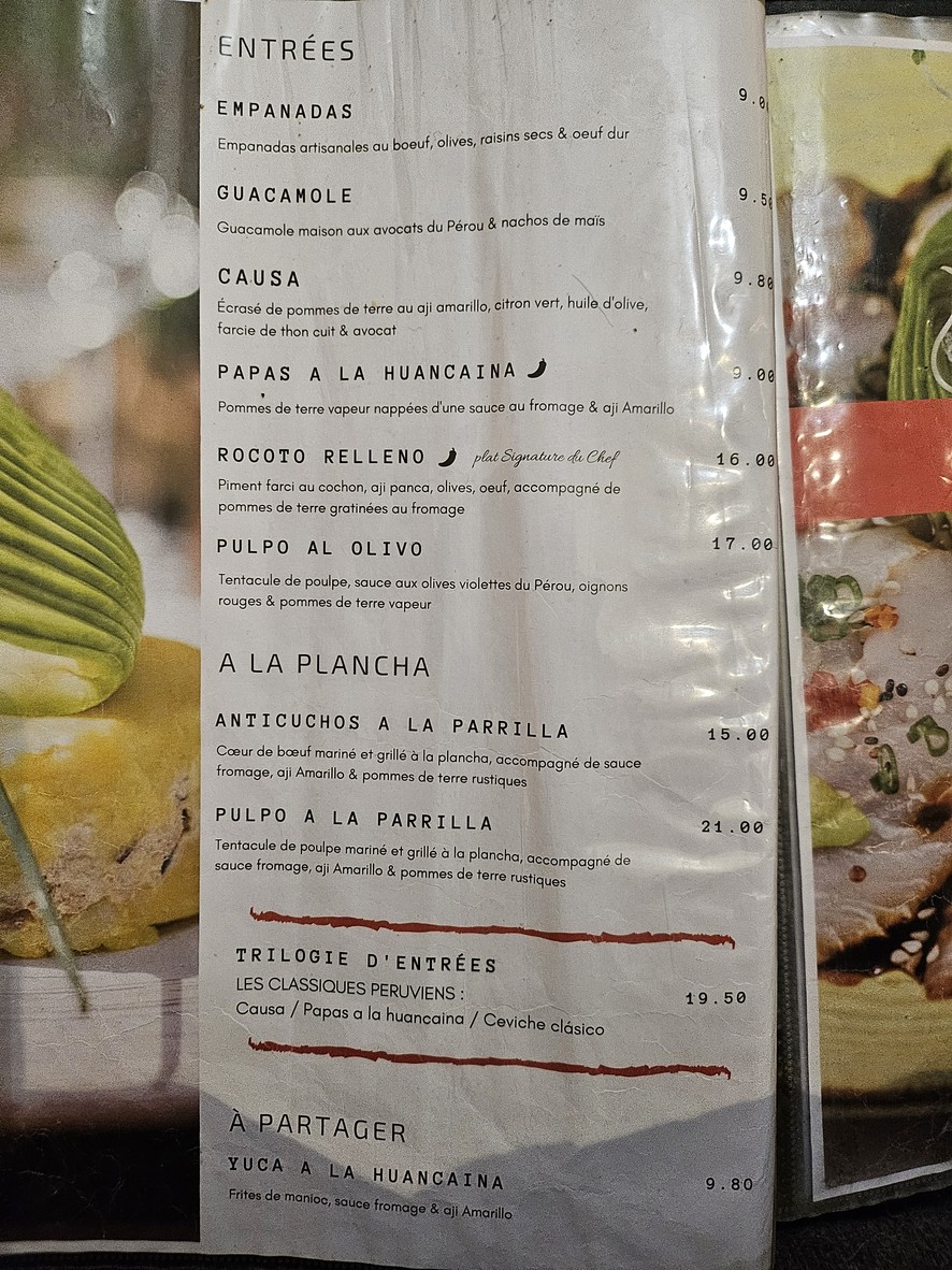 El Picaflor menu 1