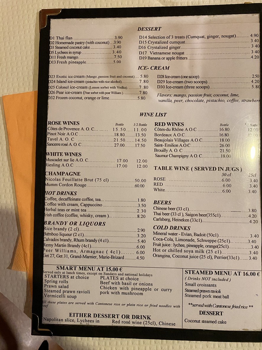 New Mandarin Massena menu 2