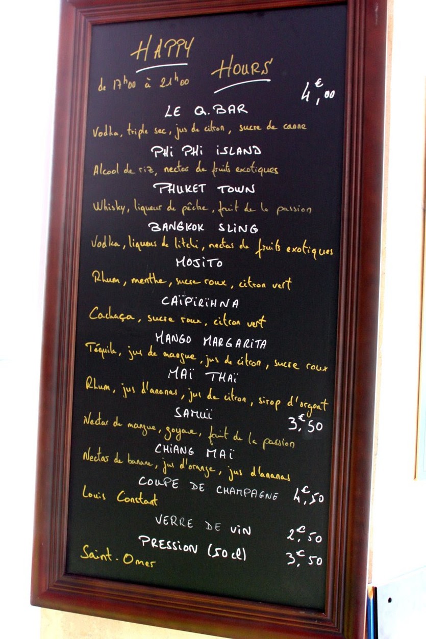 Q Bar menu 2