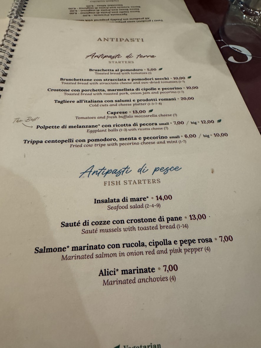 Cleto - La porta del Colosseo menu 1