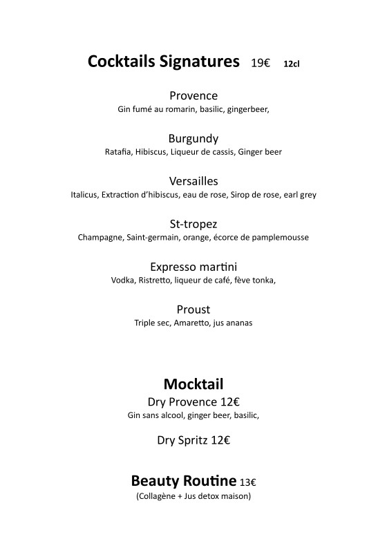 Canaille menu 3