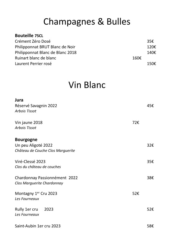 Canaille menu 7