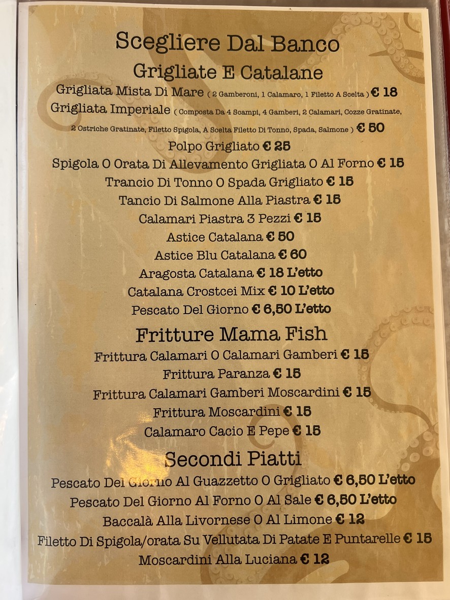 Mama Fish menu 4