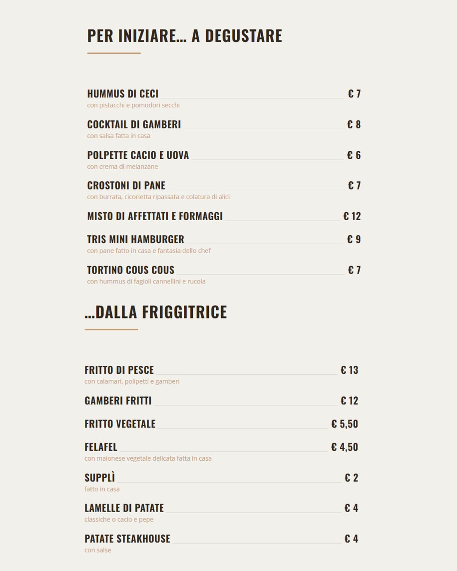 Démodé menu 1