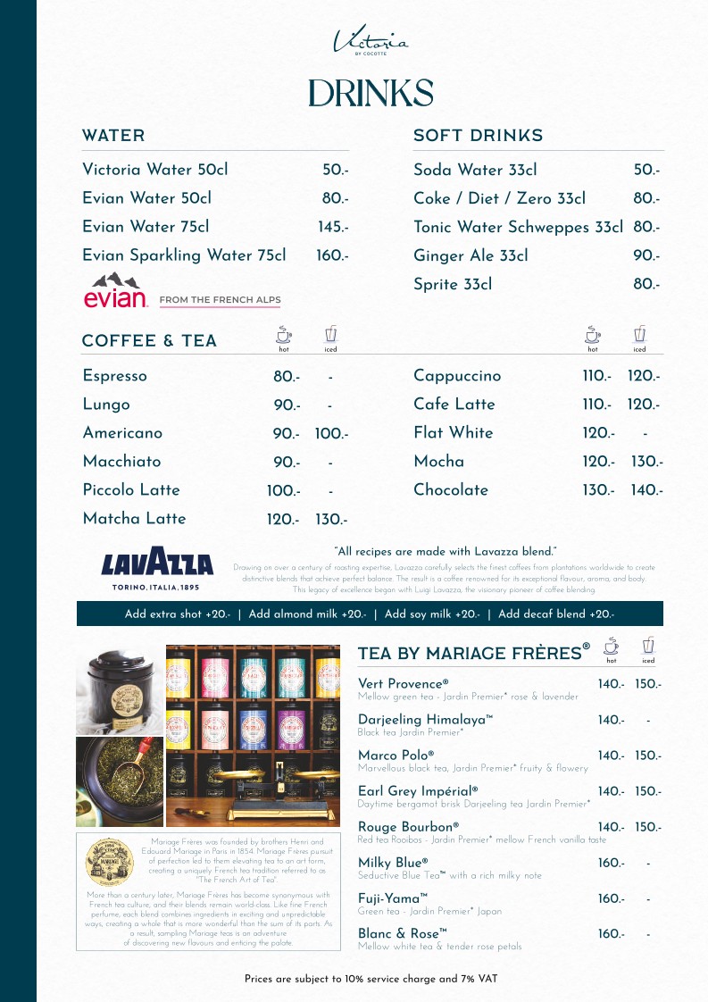 Victoria By Cocotte Central World menu 9