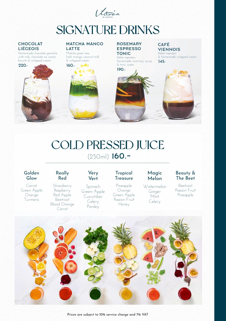 Victoria By Cocotte Central World menu 10