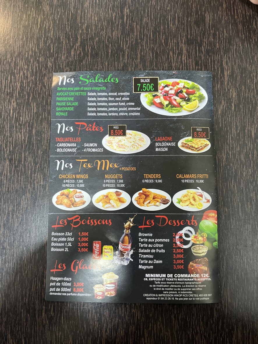 LA MAISON DES PIZZA menu 3