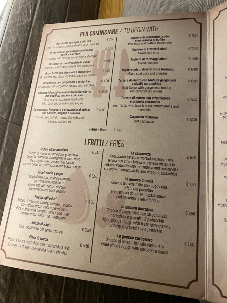 Ristorante Magno Roma menu 2
