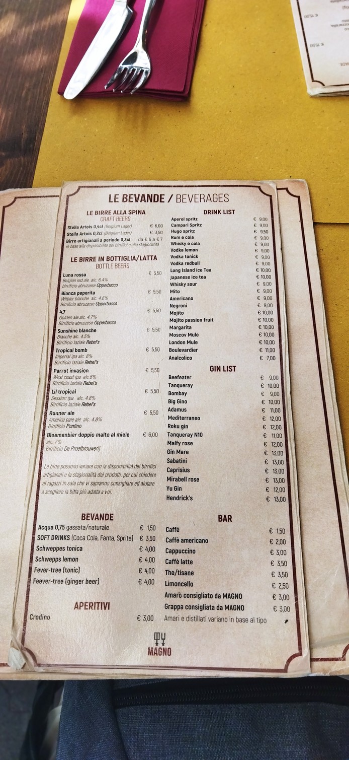 Ristorante Magno Roma menu 7