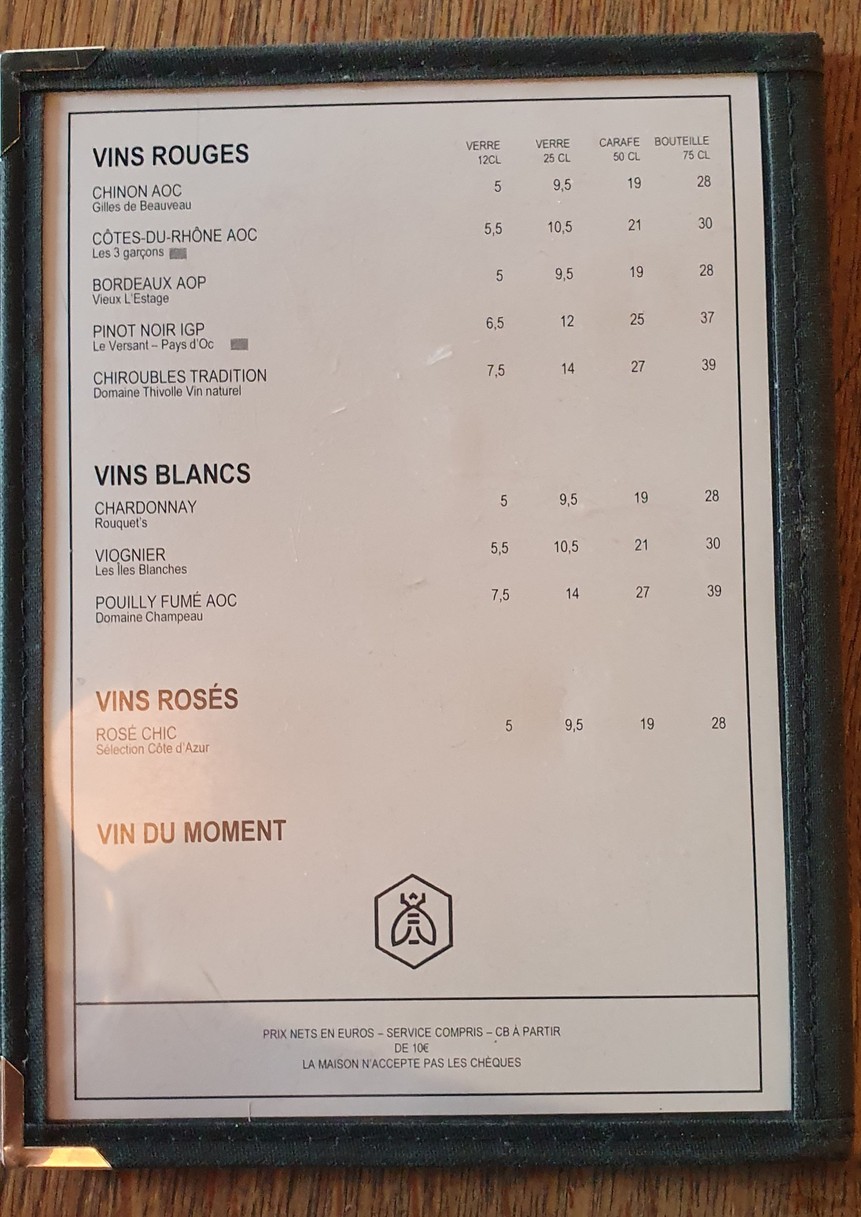 Le Napoléon menu 2