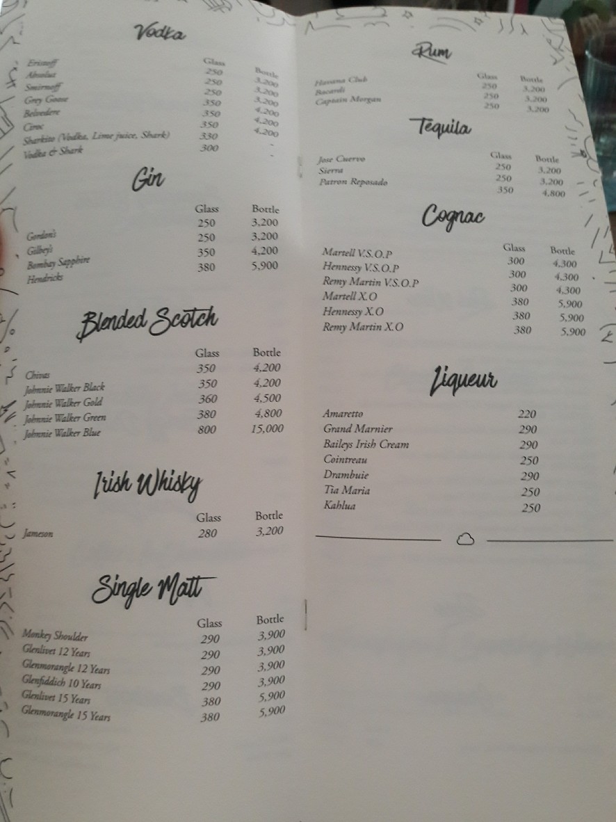 DREAM LOFT menu 3