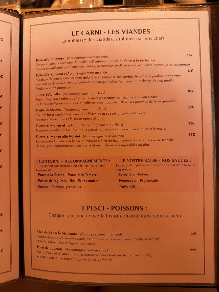 Casa Rosa - Restaurante Italiano halal - París 19 menu 5