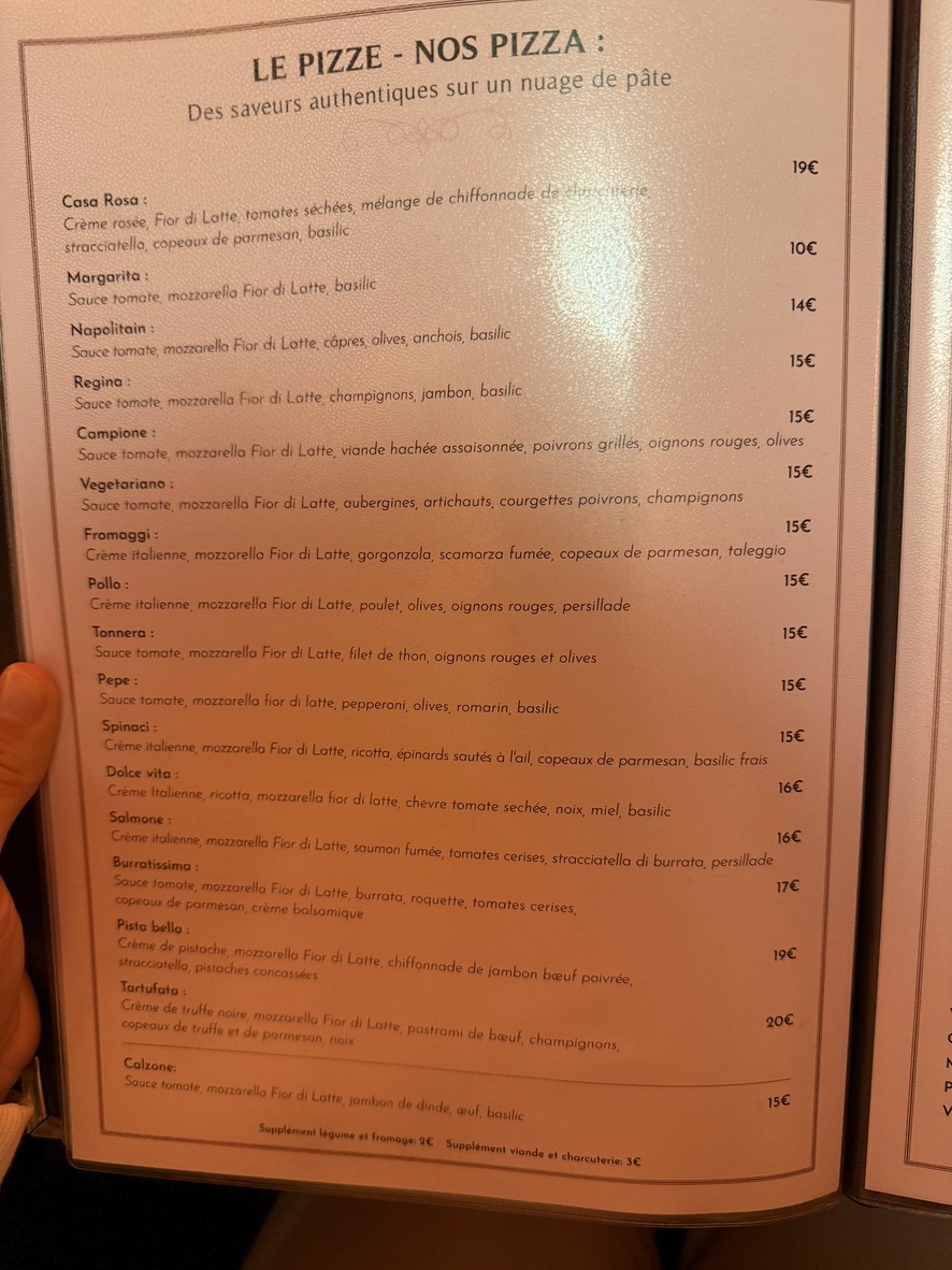 Casa Rosa - Restaurante Italiano halal - París 19 menu 6