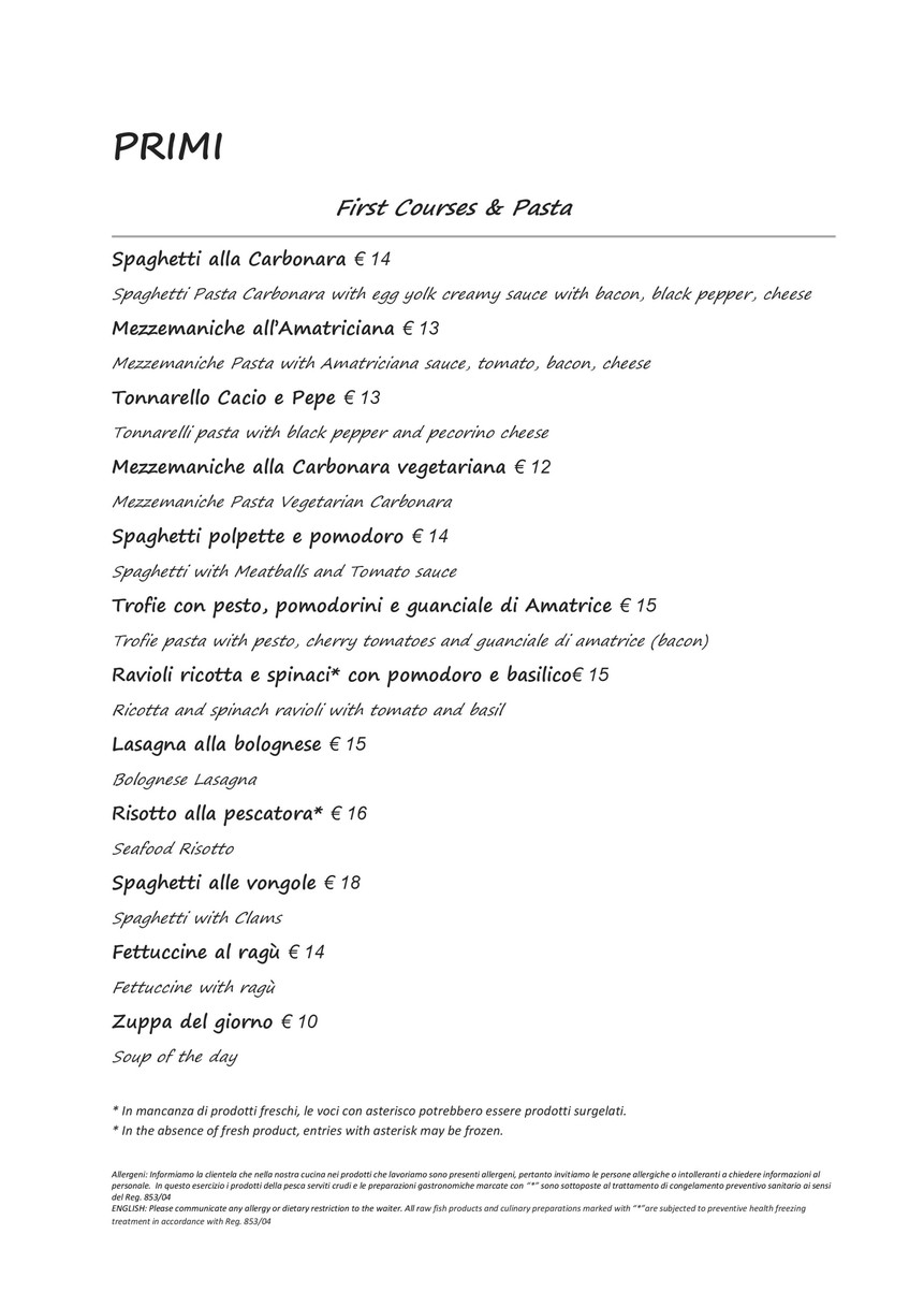 Ristorante Pizzeria La Cucina Nazionale menu 2