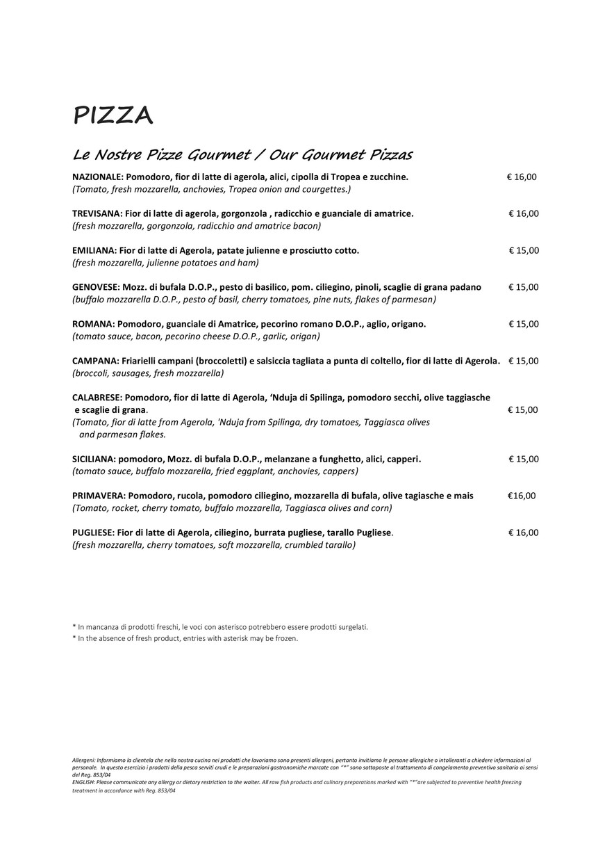 Ristorante Pizzeria La Cucina Nazionale menu 4