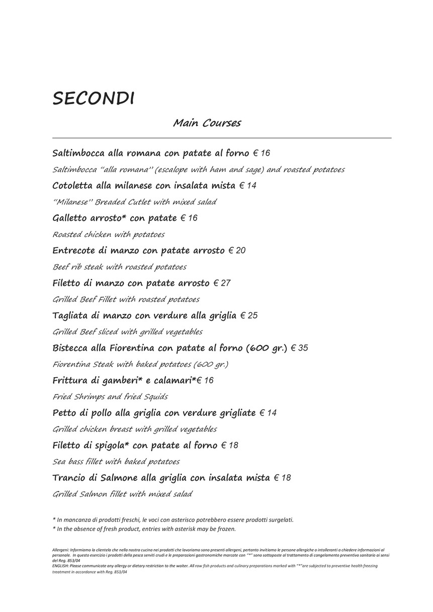 Ristorante Pizzeria La Cucina Nazionale menu 6
