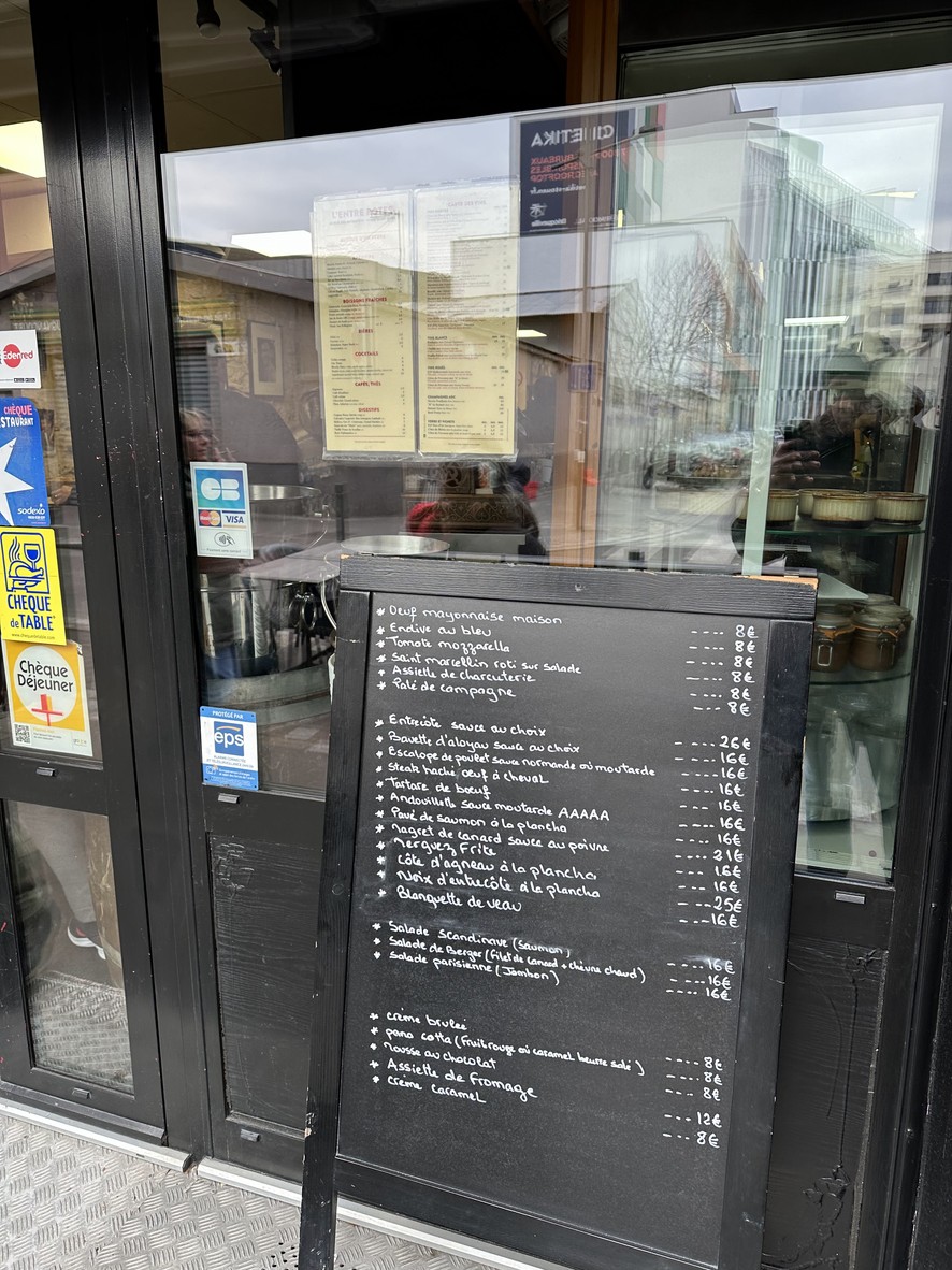 L'ENTRE POTES menu 1