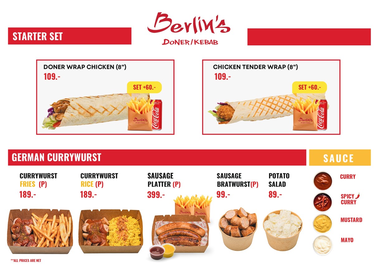 Berlin's Doner Kebab menu 1