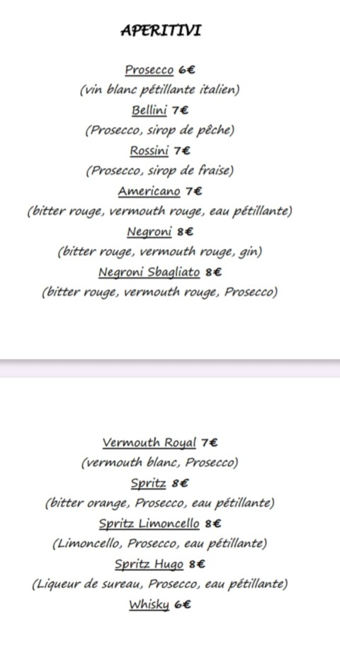 Croccante menu 1