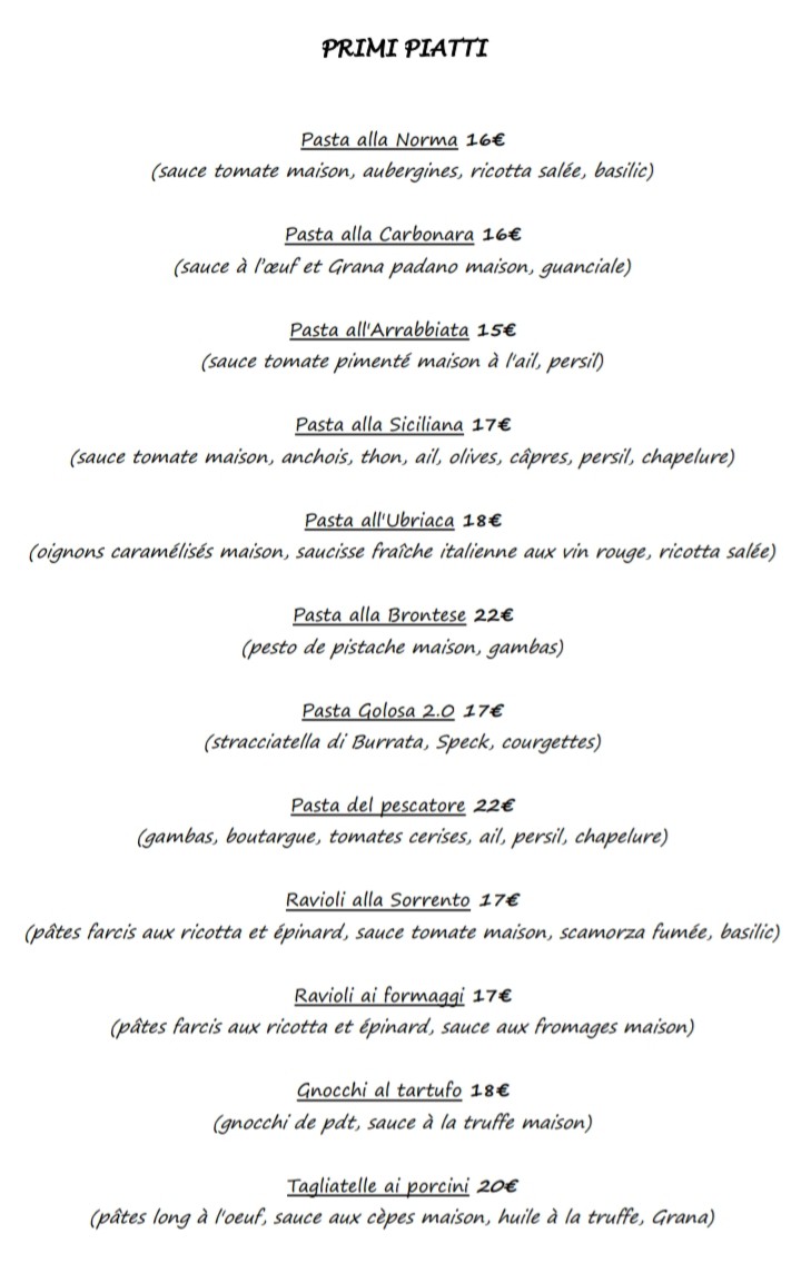 Croccante menu 3