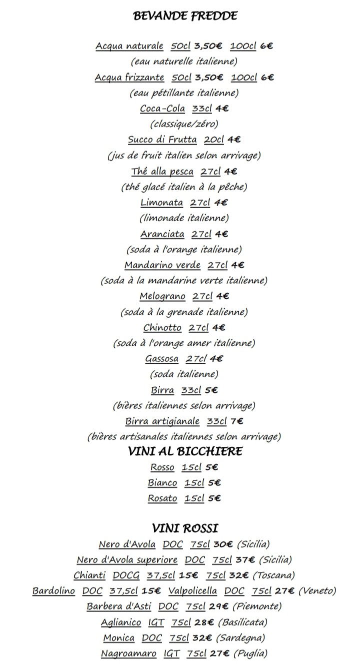 Croccante menu 7