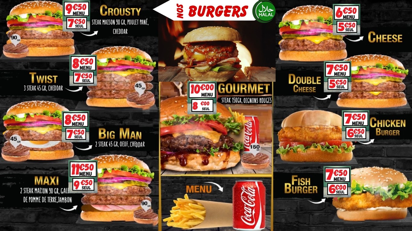 Les 3 Lumières Porte Bagnolet menu 1