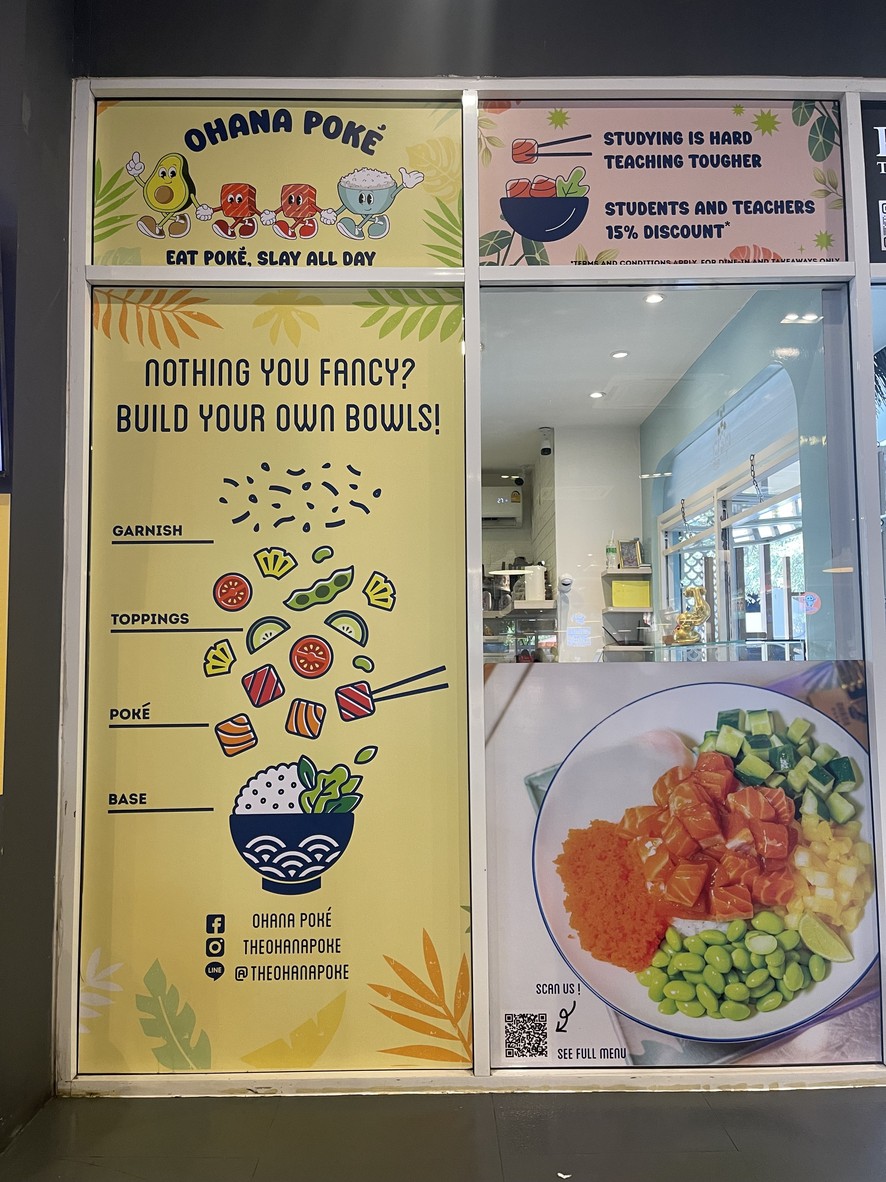 Ohana Poké menu 1