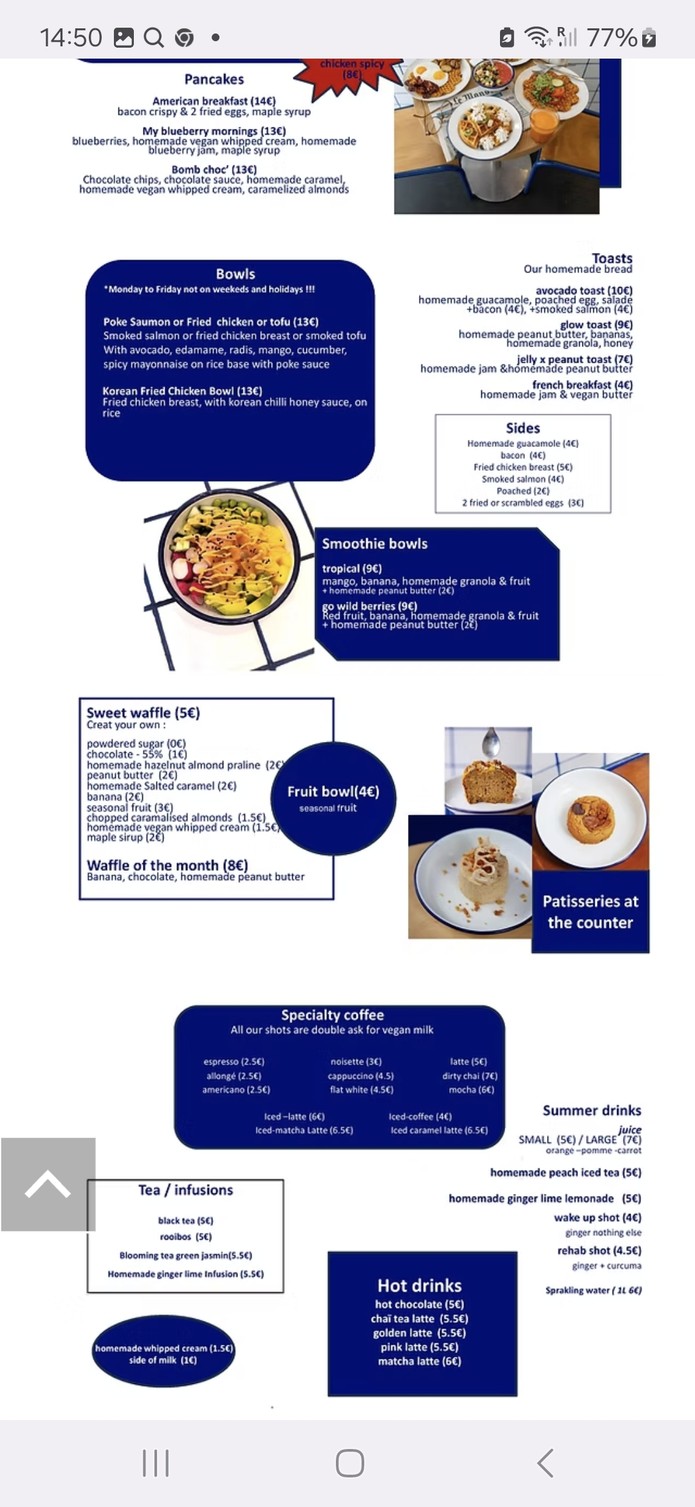 Café Mareva menu 2