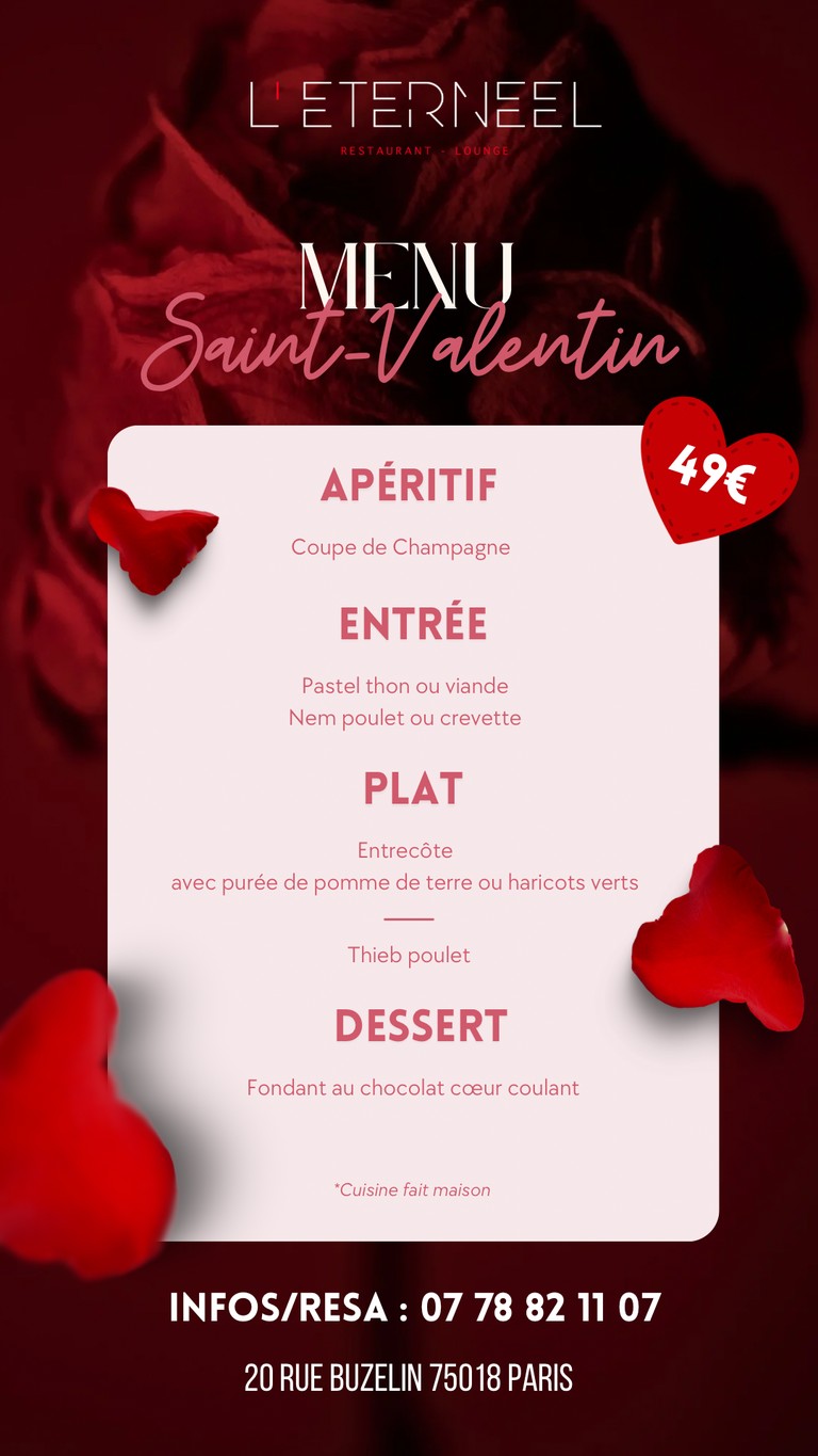 L'Eterneel - Restaurant Lounge Africain Paris menu 1