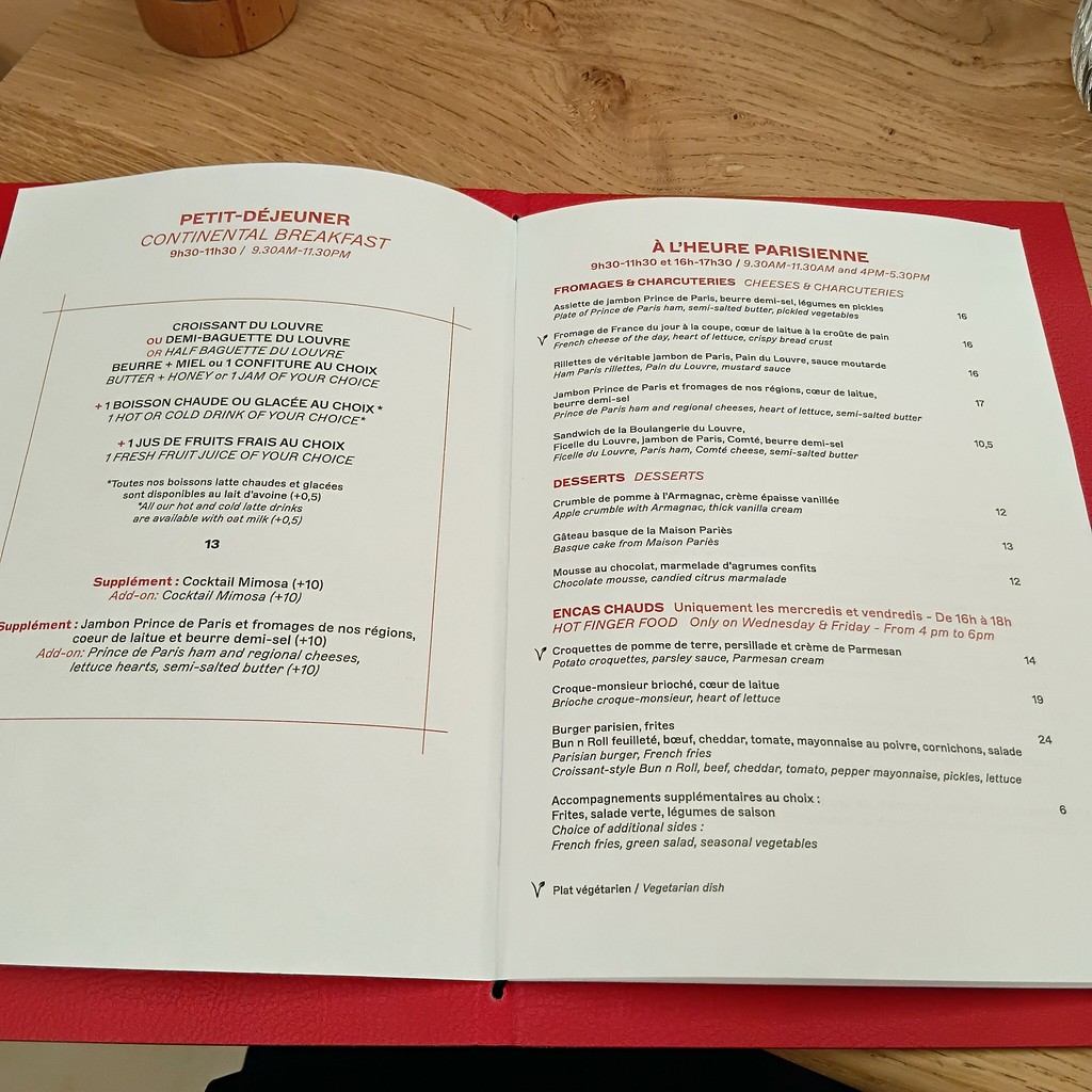 Café Pyramide menu 1