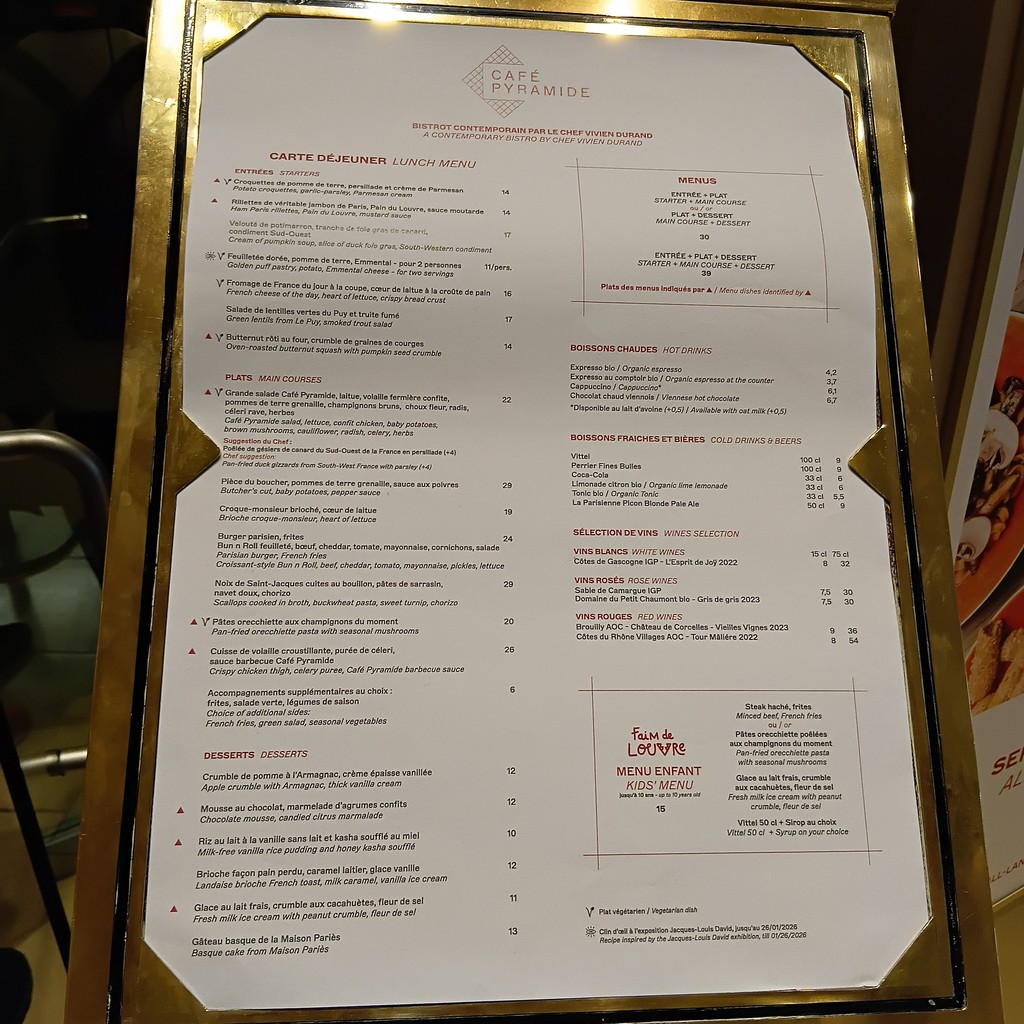 Café Pyramide menu 2